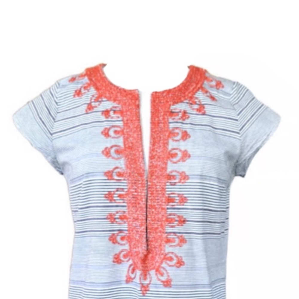 CALYPSO ST BARTH Ro Striped Cotton Rowena Dress